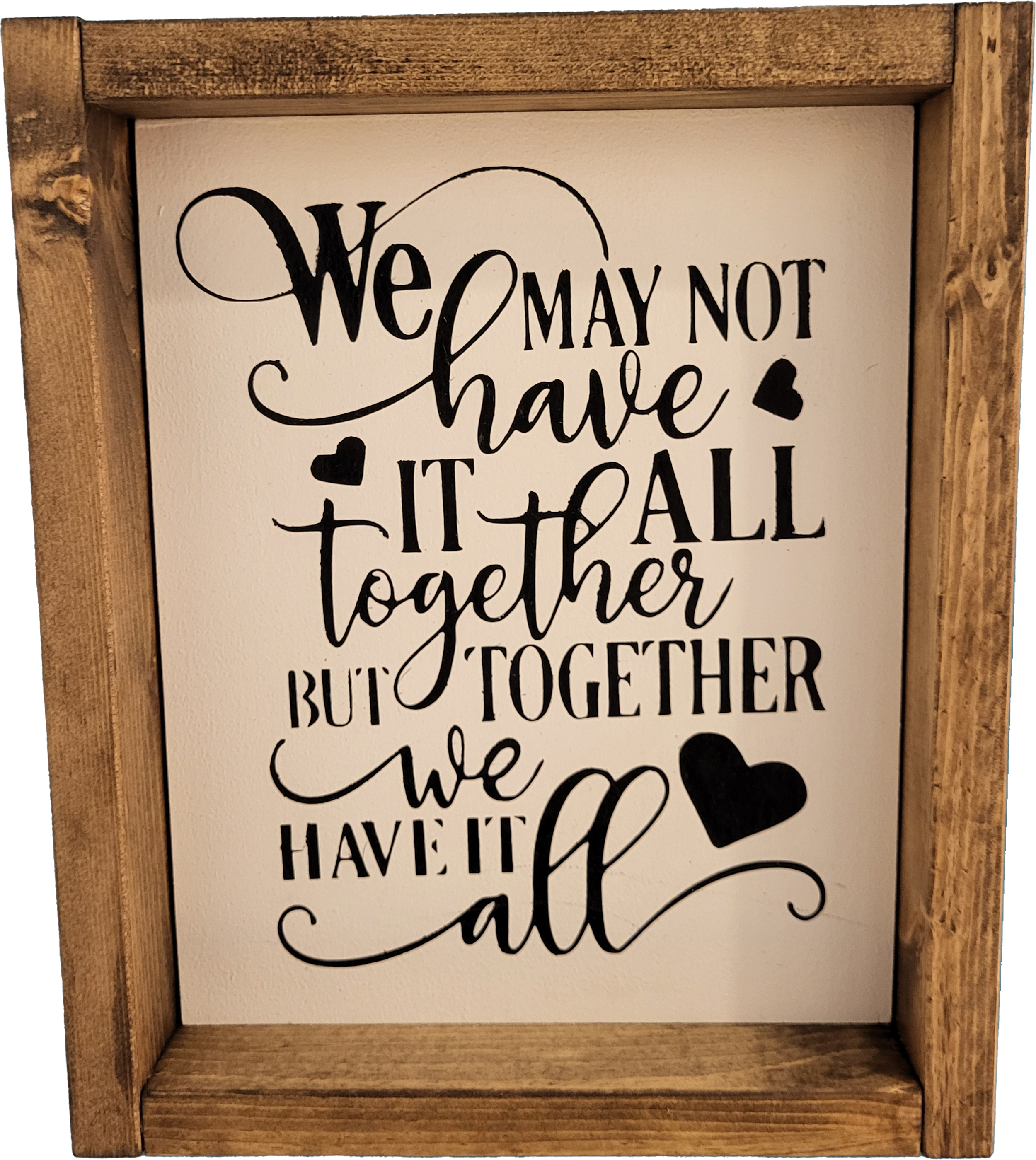 We may not have it all together