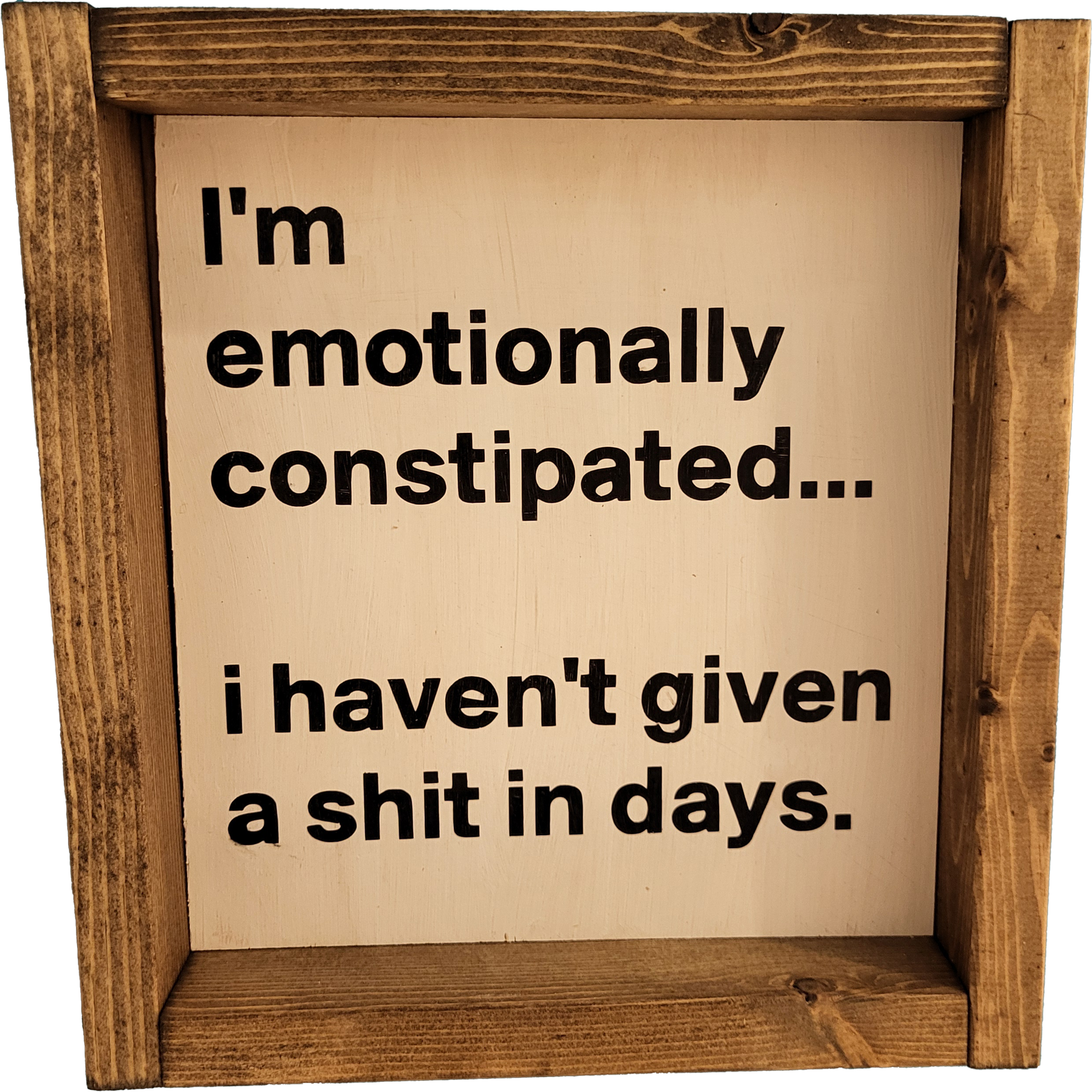 Emotionally constipated