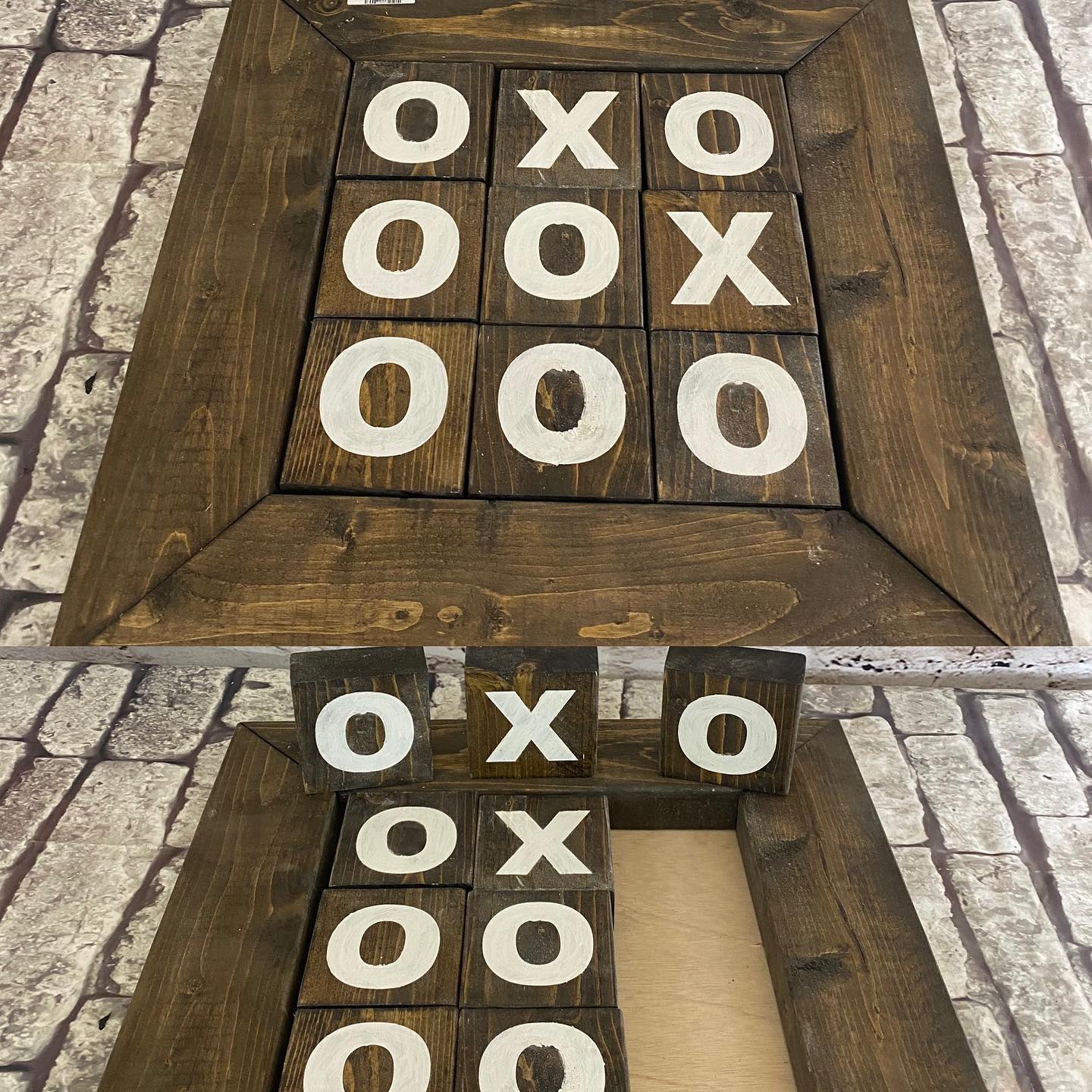 Tic Tac Toe Dark Walnut